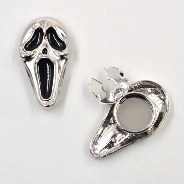 1 paire de couvre-boutons de chemise à clipser, motif crâne horrible