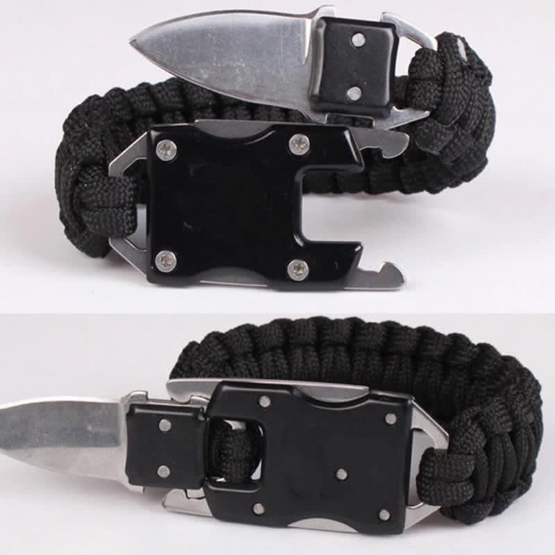 Bracelet de survie tactique d'urgence en plein air avec couteau caché - image 10