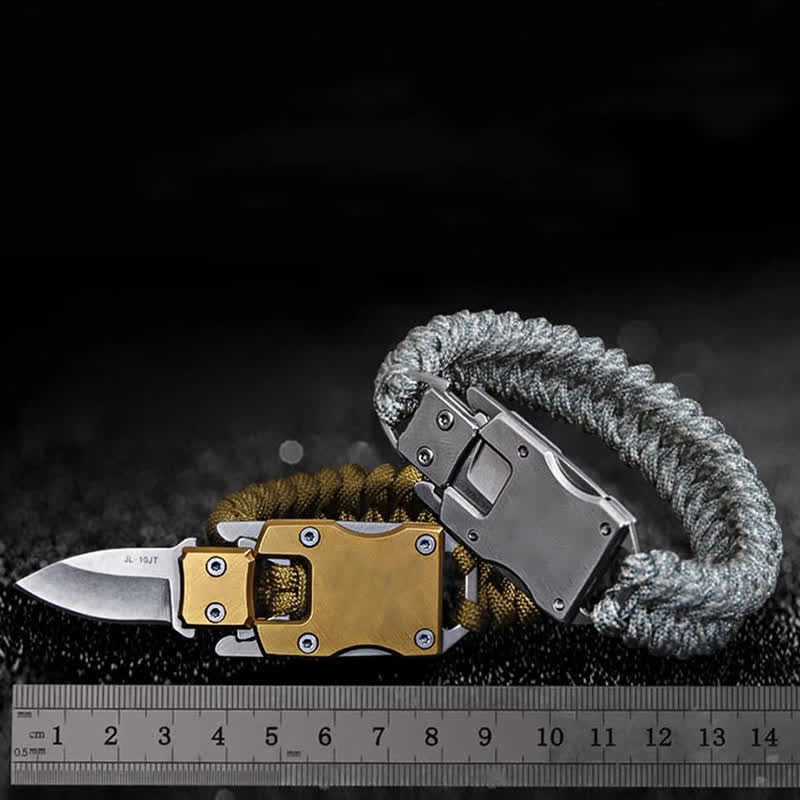 Bracelet de survie tactique d'urgence en plein air avec couteau caché - image 0