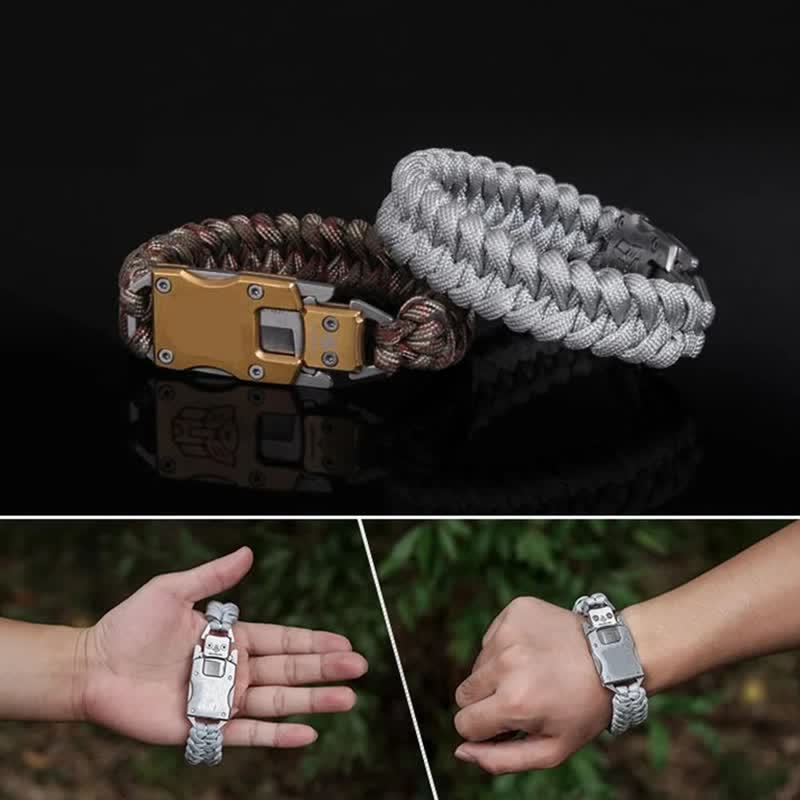 Bracelet de survie tactique d'urgence en plein air avec couteau caché - image 1
