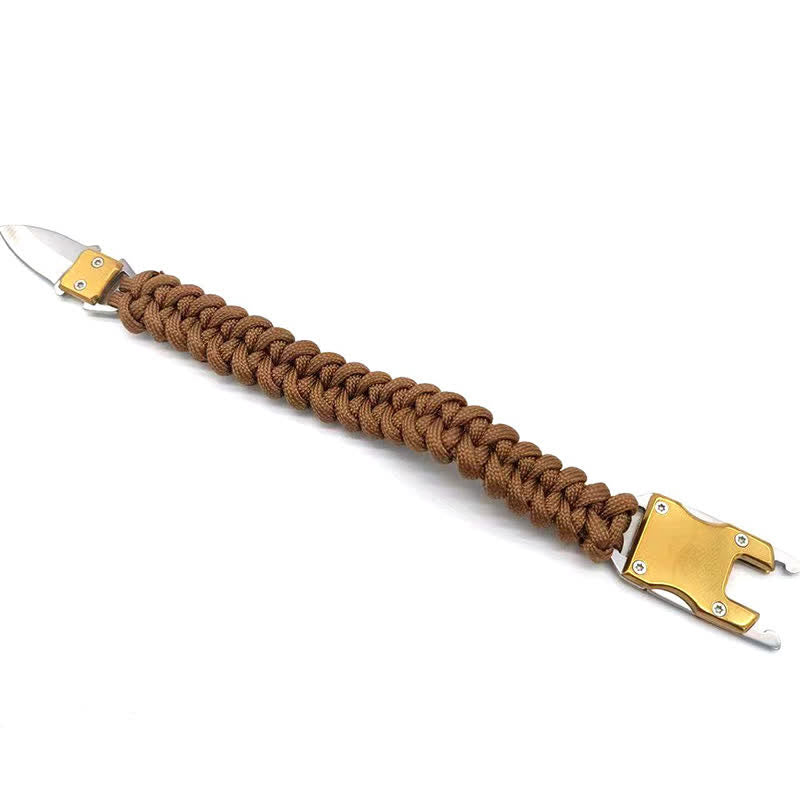 Bracelet de survie tactique d'urgence en plein air avec couteau caché - image 3