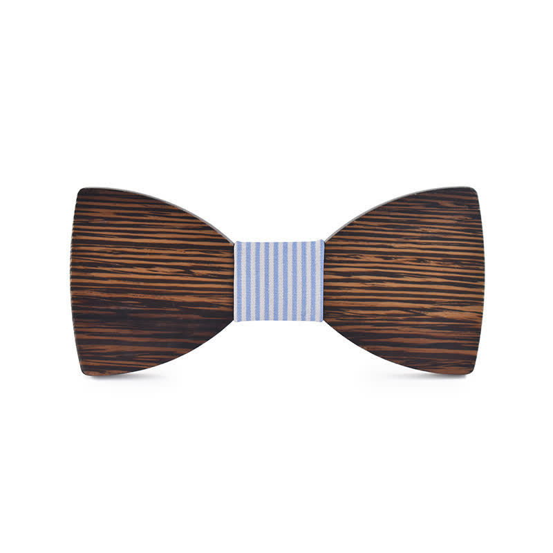 Nœud papillon en bois gravé pour homme avec nom personnalisé - Wengé - Style #6 - image 18