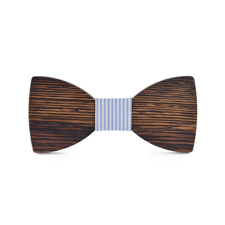 Nœud papillon en bois gravé pour homme avec nom personnalisé - Wengé - Style #6 - image 18
