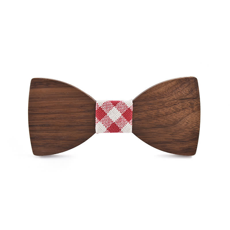 Nœud papillon en bois gravé pour homme avec nom personnalisé - Noyer noir - Style #6 - image 11