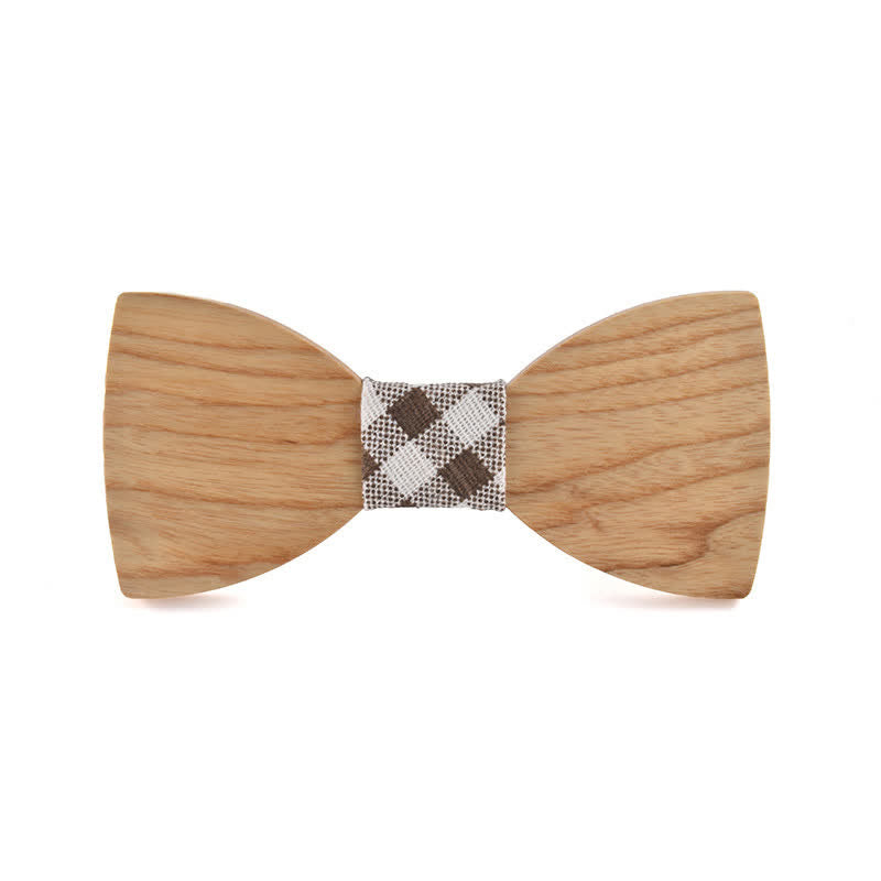 Nœud papillon en bois gravé pour homme avec nom personnalisé - Bois de frêne blanc - Style #3 - image 21