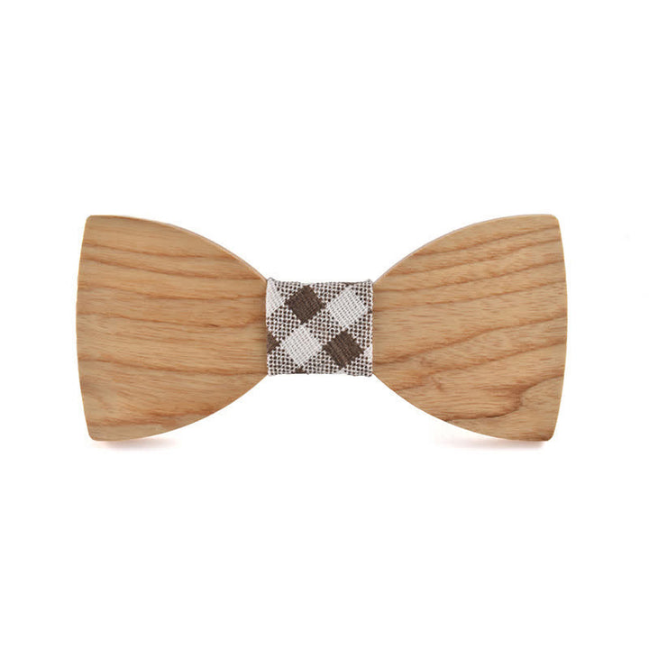 Nœud papillon en bois gravé pour homme avec nom personnalisé - Bois de frêne blanc - Style #3 - image 21