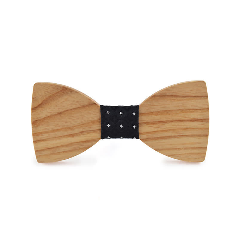 Nœud papillon en bois gravé pour homme avec nom personnalisé - Bois de frêne blanc - Style #4 - image 22