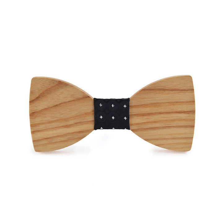 Nœud papillon en bois gravé pour homme avec nom personnalisé - Bois de frêne blanc - Style #4 - image 22