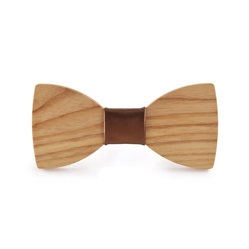 Nœud papillon en bois gravé pour homme avec nom personnalisé - Bois de frêne blanc - Style #6 - image 24