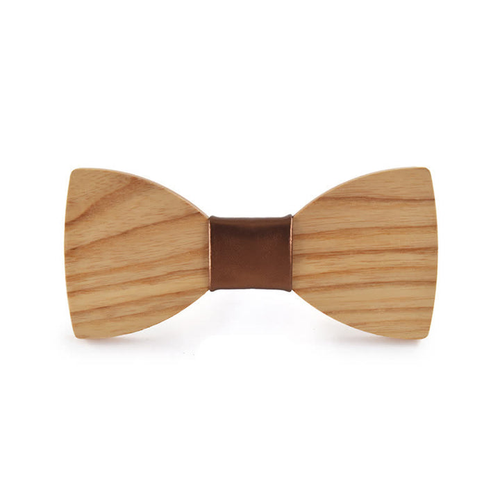 Nœud papillon en bois gravé pour homme avec nom personnalisé - Bois de frêne blanc - Style #6 - image 24