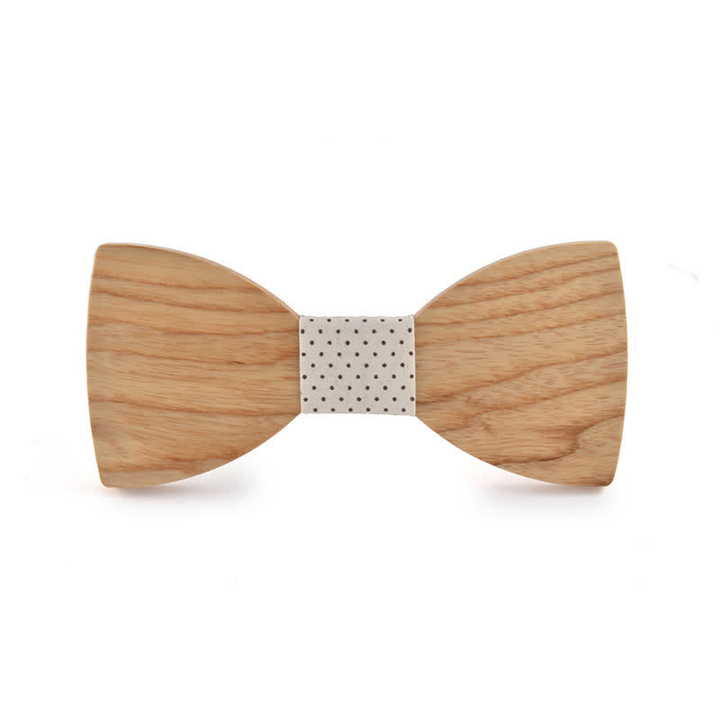 Nœud papillon en bois gravé pour homme avec nom personnalisé - Bois de frêne blanc - Style #2 - image 20
