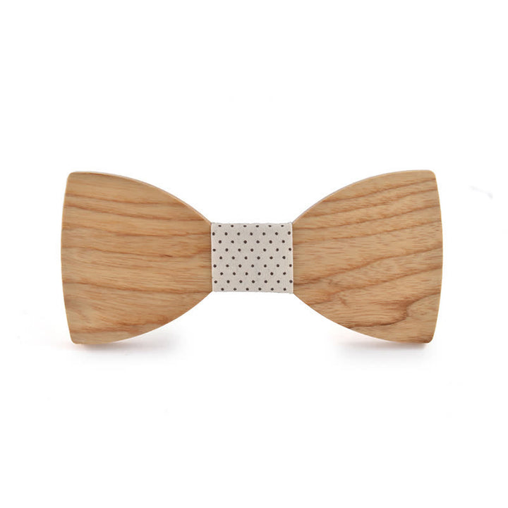 Nœud papillon en bois gravé pour homme avec nom personnalisé - Bois de frêne blanc - Style #2 - image 20