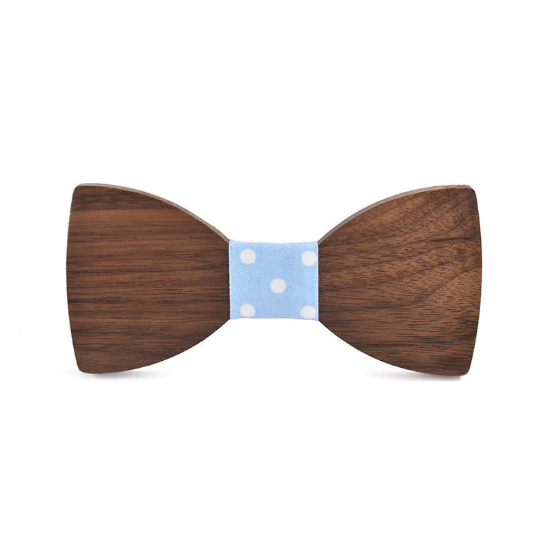 Nœud papillon en bois gravé pour homme avec nom personnalisé - Noyer noir - Style #4 - image 9