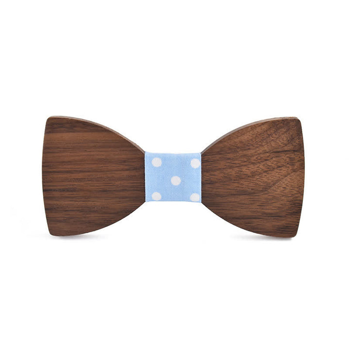 Nœud papillon en bois gravé pour homme avec nom personnalisé - Noyer noir - Style #4 - image 9