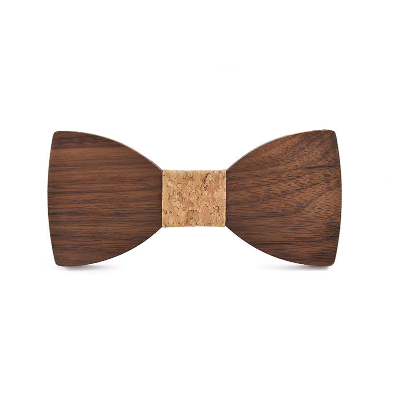 Nœud papillon en bois gravé pour homme avec nom personnalisé - Noyer noir - Style #7 - image 12