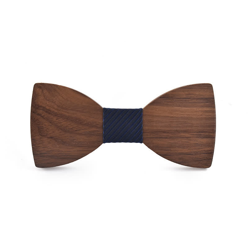 Nœud papillon en bois gravé pour homme avec nom personnalisé - Noyer noir - Style #5 - image 10