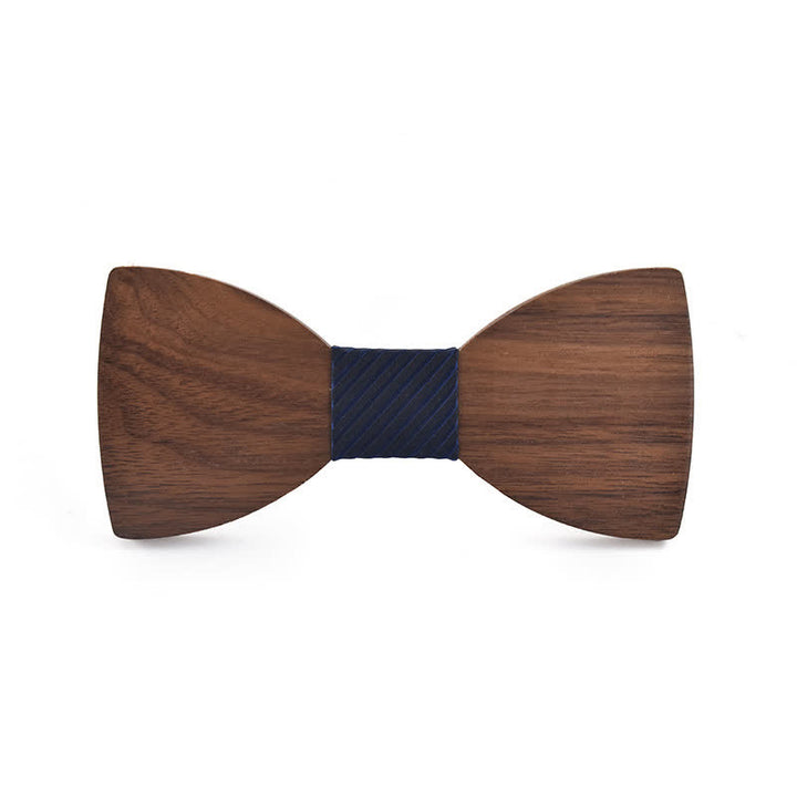 Nœud papillon en bois gravé pour homme avec nom personnalisé - Noyer noir - Style #5 - image 10