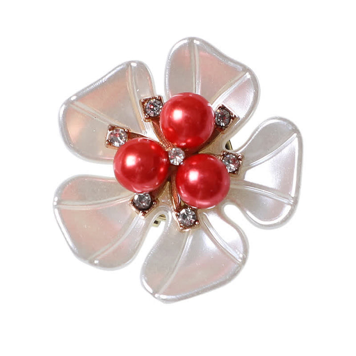 1 paire de couvre-boutons de chemise à clipser en forme de bourgeon de perle et de fleur de gardénia