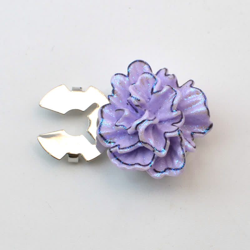 1 paire de couvre-boutons de chemise à clipser en forme de hibou avec mini perles - Violet - image 12