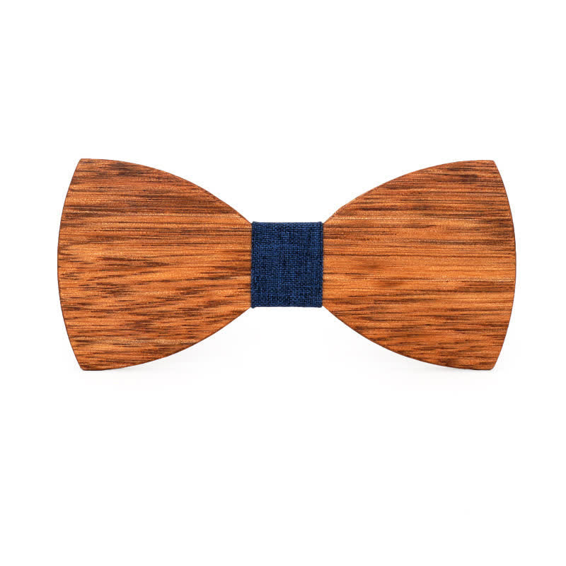 Nœud papillon de mariage en bois de bégonia gravé pour homme, nom personnalisé - Style #5 - image 7