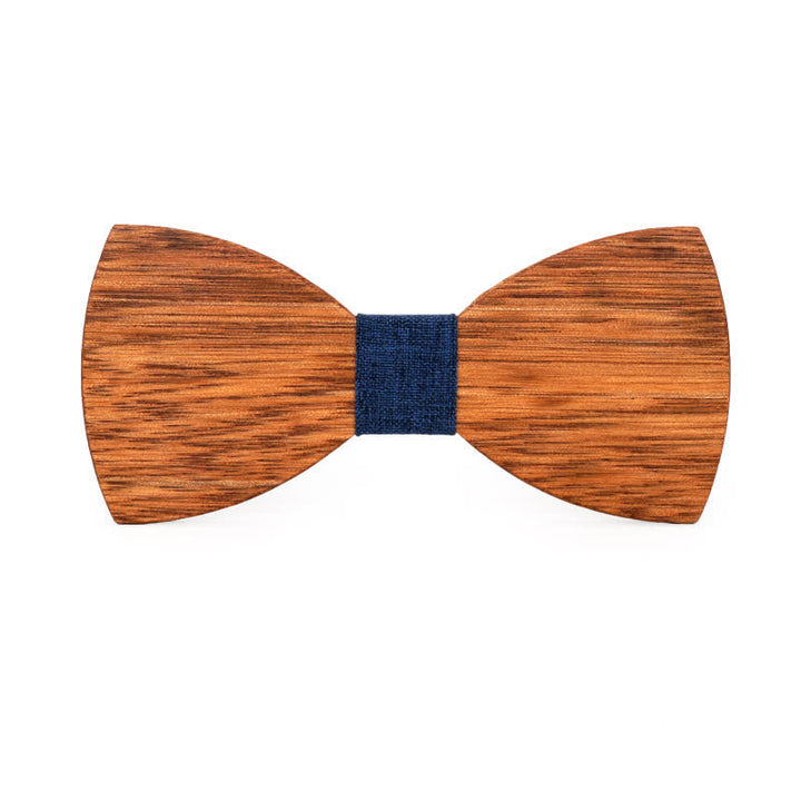 Nœud papillon de mariage en bois de bégonia gravé pour homme, nom personnalisé - Style #5 - image 7