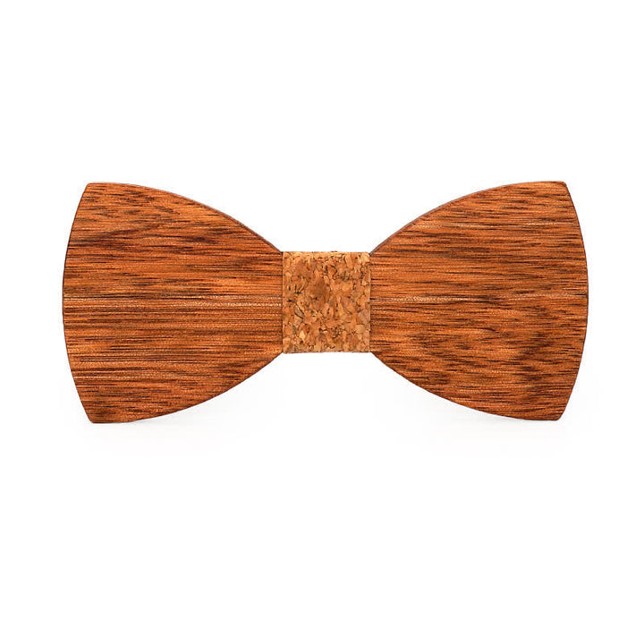 Nœud papillon de mariage en bois de bégonia gravé pour homme, nom personnalisé