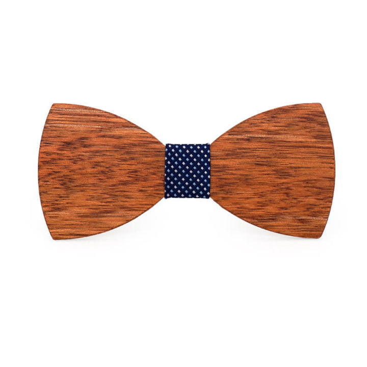 Nœud papillon de mariage en bois de bégonia gravé pour homme, nom personnalisé - Style #7 - image 9