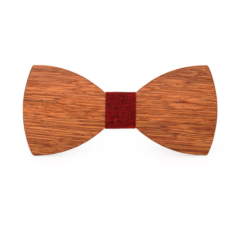 Nœud papillon de mariage en bois de bégonia gravé pour homme, nom personnalisé - Style #3 - image 5