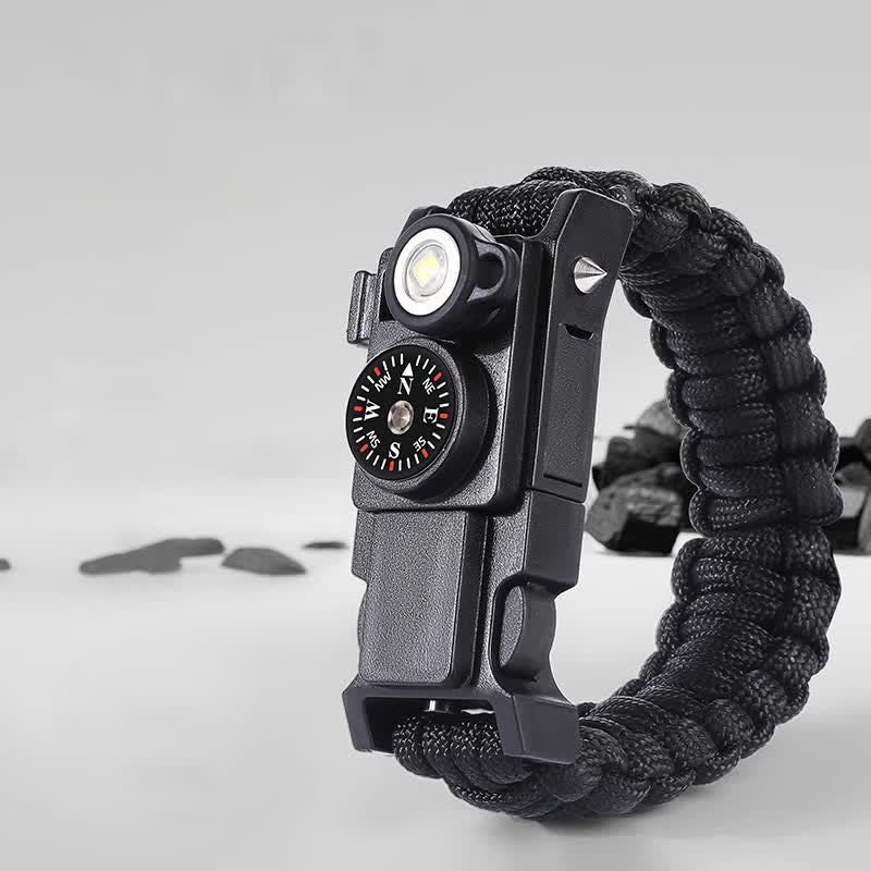 Bracelet de survie tactique 13 en 1 avec couteau caché et multi-outils