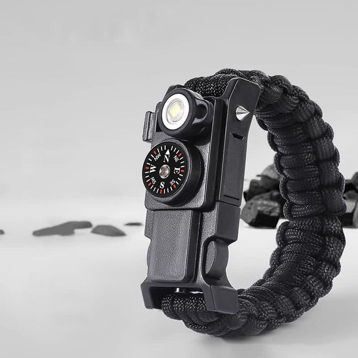 Bracelet de survie tactique 13 en 1 avec couteau caché et multi-outils