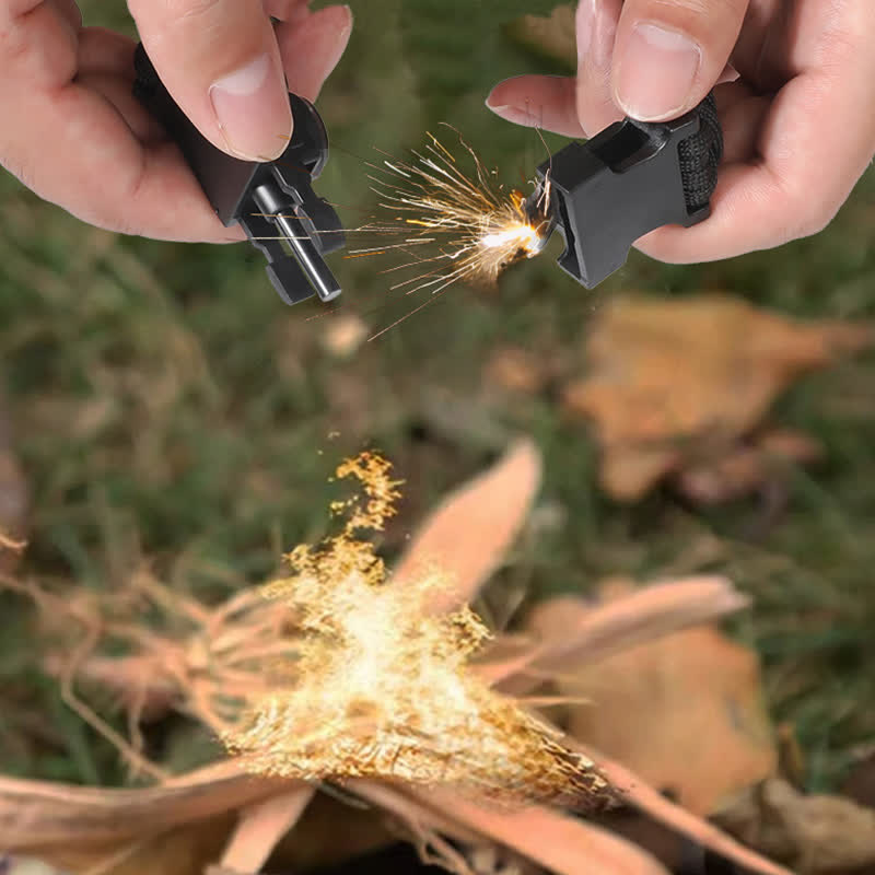 Bracelet de survie tactique 13 en 1 avec couteau caché et multi-outils