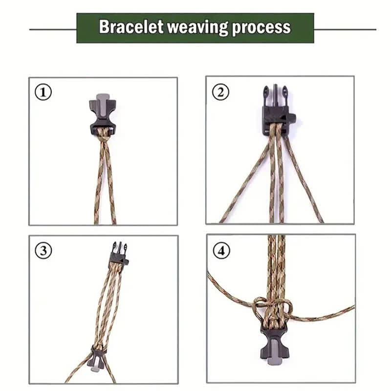 Kit de survie multifonction 5 en 1 avec boussole, sifflet et bracelet