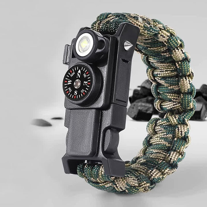 Bracelet de survie tactique 13 en 1 avec couteau caché et multi-outils