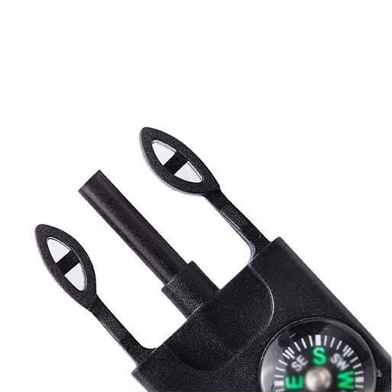 Kit de survie multifonction 5 en 1 avec boussole, sifflet et bracelet