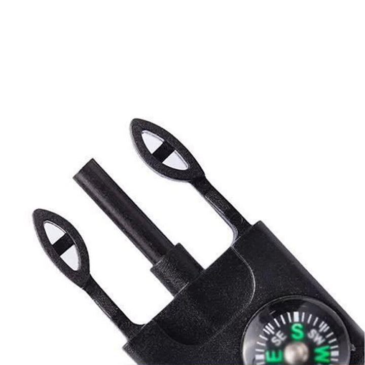 Kit de survie multifonction 5 en 1 avec boussole, sifflet et bracelet