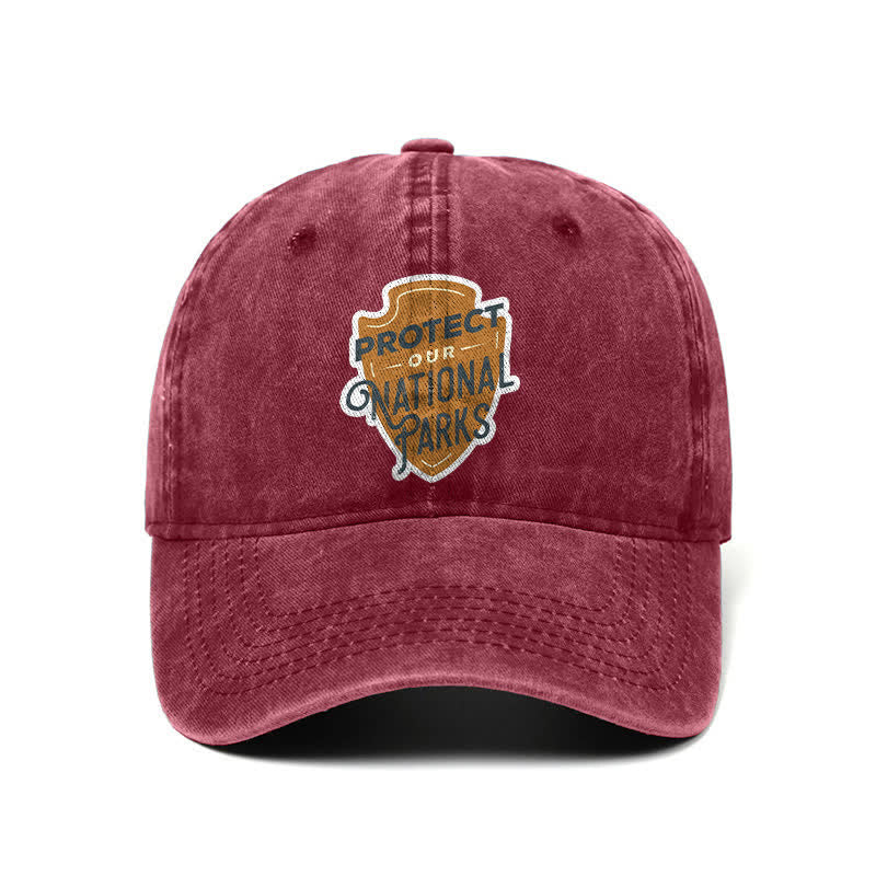 Casquette de baseball ajustable « Camping Protect Our National Parks »