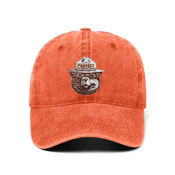 Casquette de baseball ajustable « Ours, protégez nos parcs nationaux »