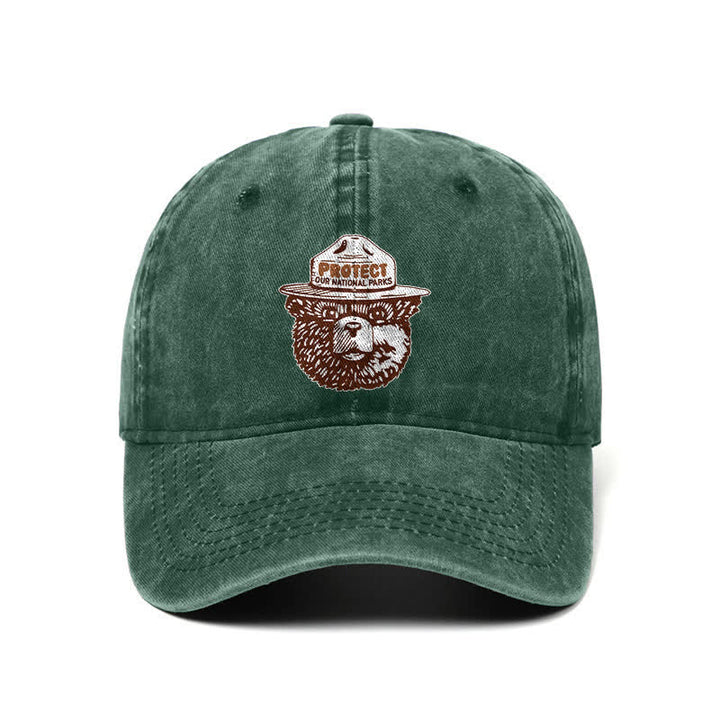 Casquette de baseball ajustable « Ours, protégez nos parcs nationaux »