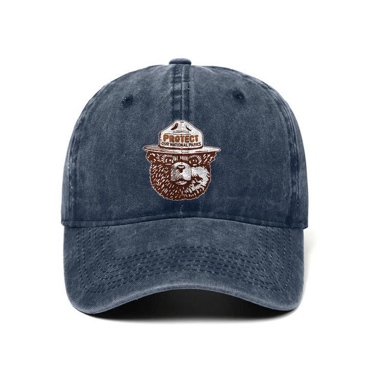Casquette de baseball ajustable « Ours, protégez nos parcs nationaux »
