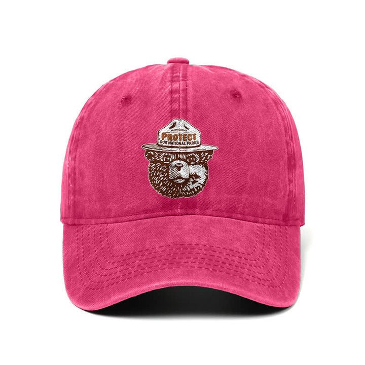 Casquette de baseball ajustable « Ours, protégez nos parcs nationaux »