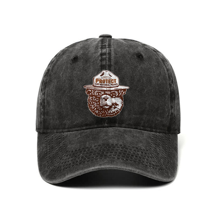 Casquette de baseball ajustable « Ours, protégez nos parcs nationaux »