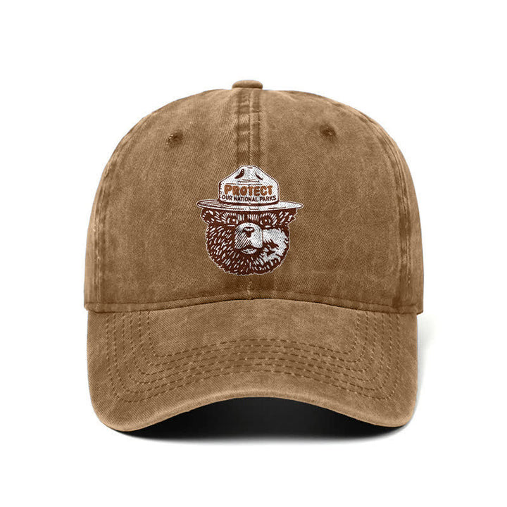 Casquette de baseball ajustable « Ours, protégez nos parcs nationaux »