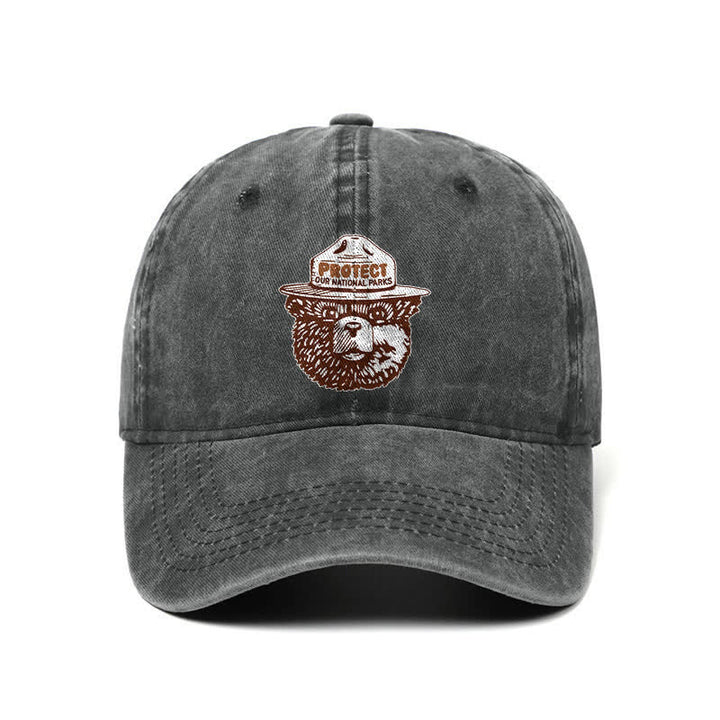 Casquette de baseball ajustable « Ours, protégez nos parcs nationaux »