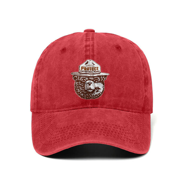 Casquette de baseball ajustable « Ours, protégez nos parcs nationaux »