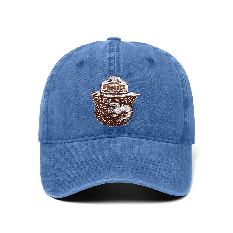 Casquette de baseball ajustable « Ours, protégez nos parcs nationaux »
