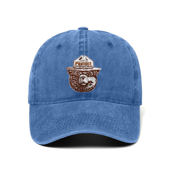 Casquette de baseball ajustable « Ours, protégez nos parcs nationaux »