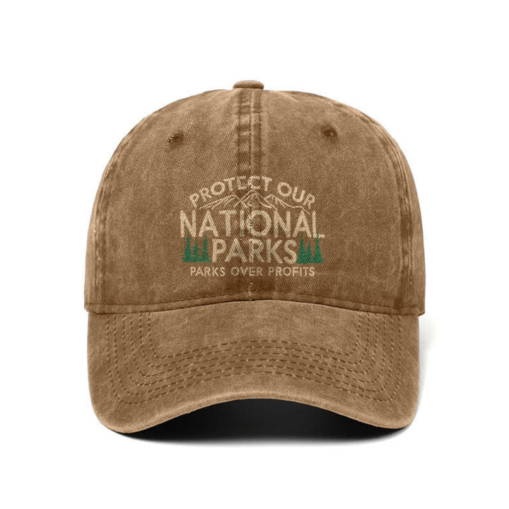 Casquette de baseball ajustable « Protégez nos parcs nationaux », « Parcs avant le profit »