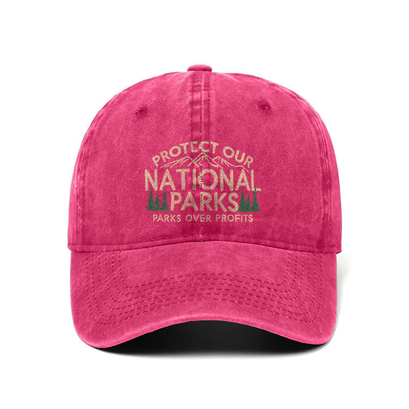Casquette de baseball ajustable « Protégez nos parcs nationaux », « Parcs avant le profit »