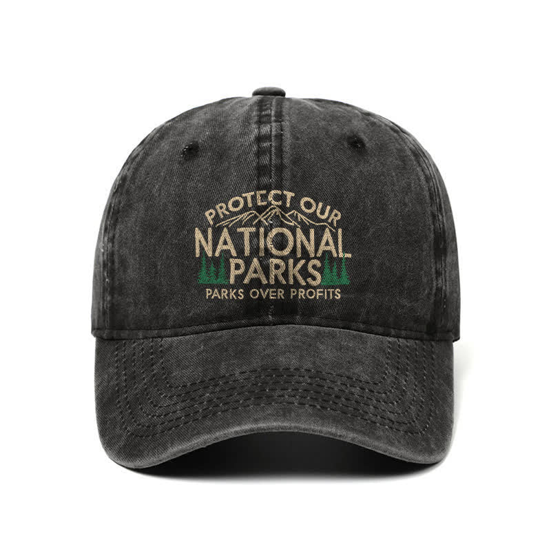 Casquette de baseball ajustable « Protégez nos parcs nationaux », « Parcs avant le profit »