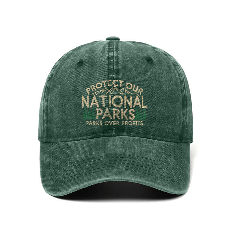 Casquette de baseball ajustable « Protégez nos parcs nationaux », « Parcs avant le profit »